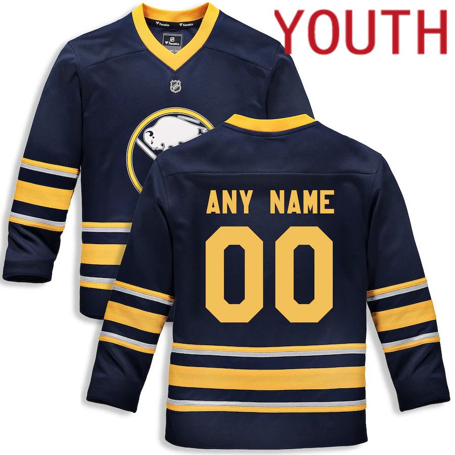 Youth Buffalo Sabres Fanatics Branded Blue Home Replica Custom NHL Jersey